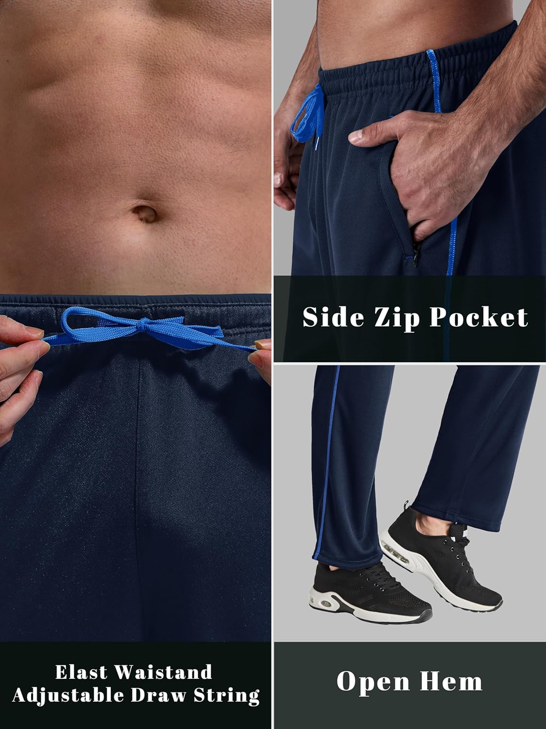 Thumbnail 3 de MAGCOMSEN Men’s lightweight quick-dry tracksuit bottoms with drawstring and zip pockets
