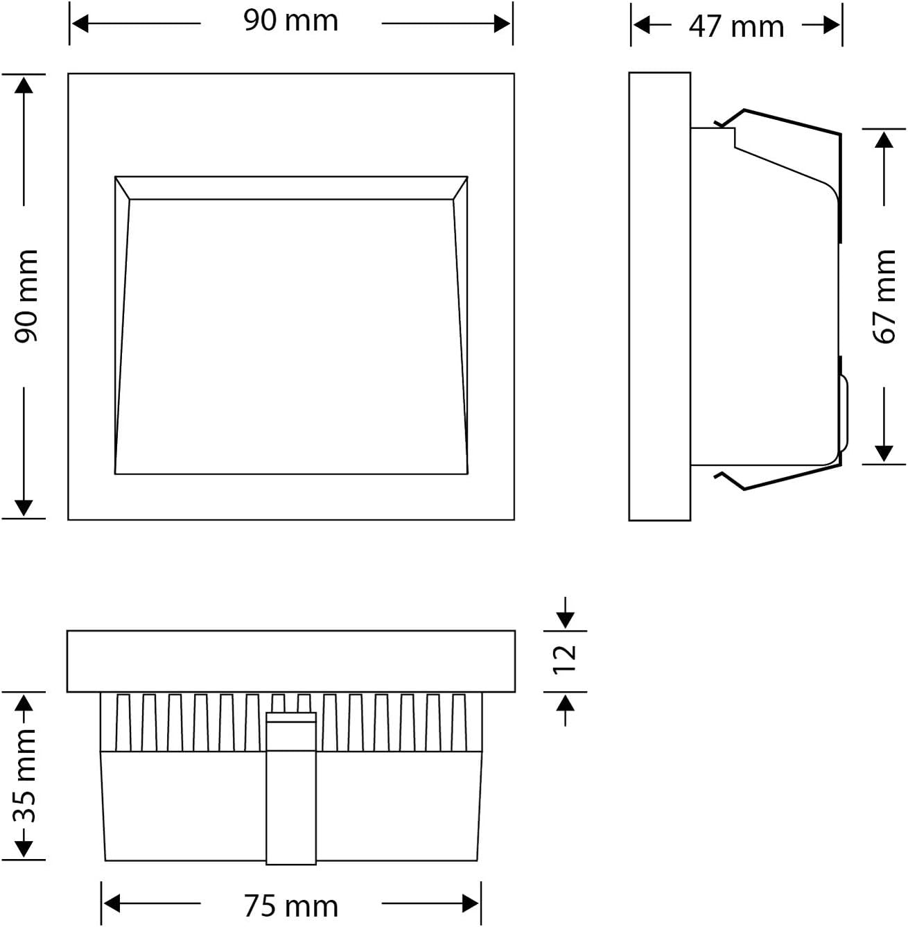 Thumbnail 6 de ledscom.de NOLA downlight empotrable 90 x 90 mm