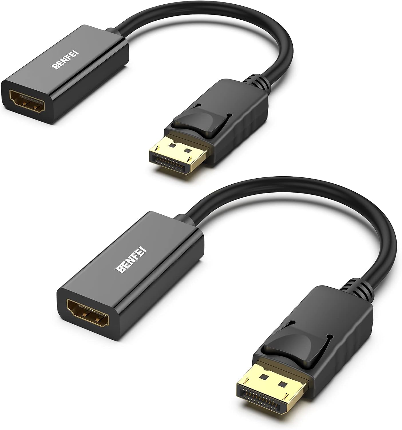 Detalle de BENFEI 4K DisplayPort auf HDMI Adapter – 2er-Set, unidirektional von DP zu HDMI