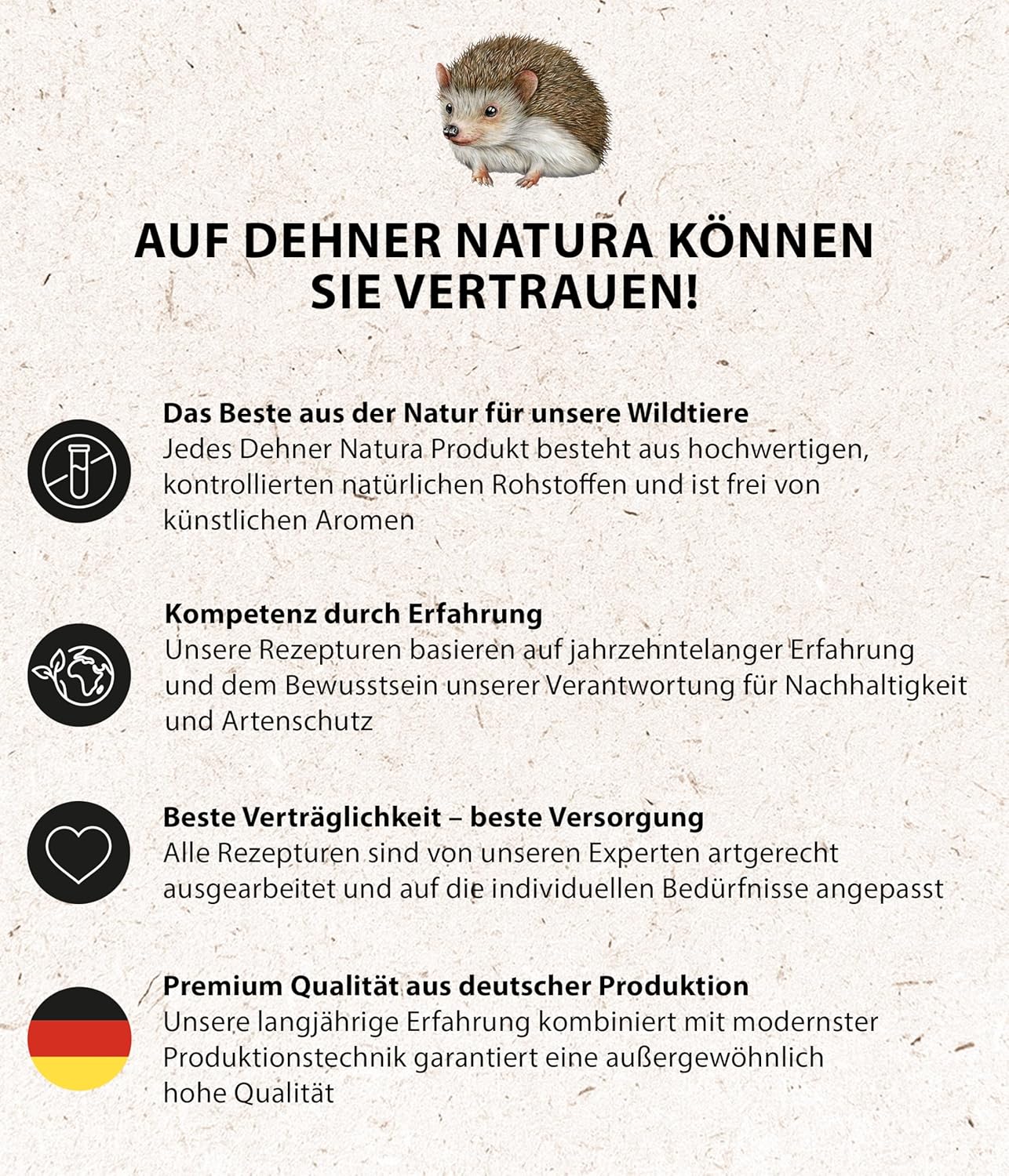 Detalle de Dehner Natura Igelfutter – Alleinfutter für Igel, artgerechte Ernährung, 1,5 kg