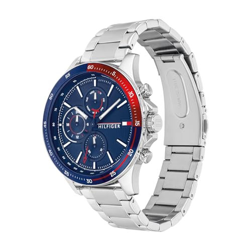 Thumbnail 1 de Tommy Hilfiger Analogue Multifunction Quartz Watch for Men with Silver Stainless Steel Bracelet – 1791718