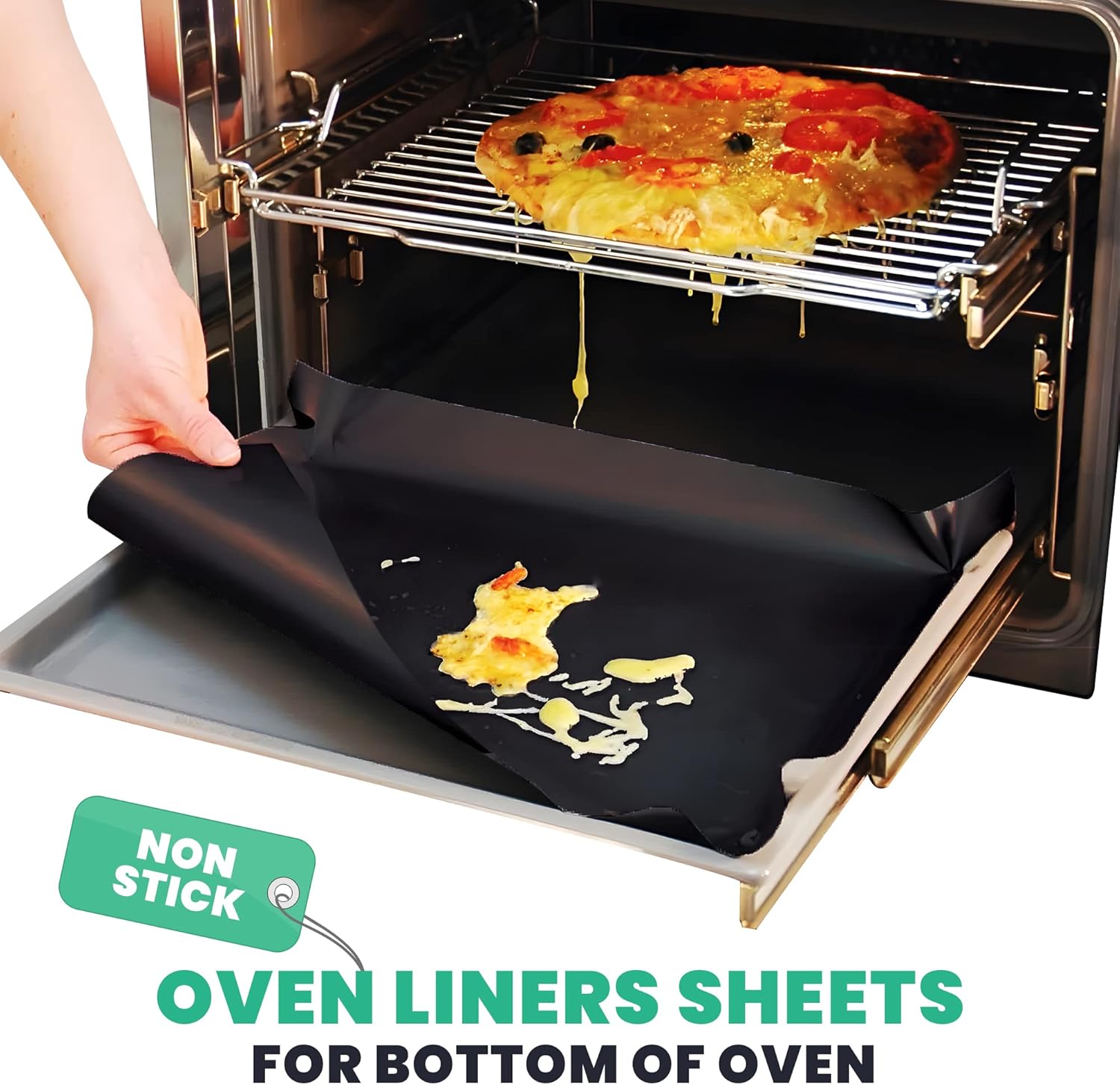 Thumbnail 1 de LUKATA Large Heavy Duty Oven Liner (3 Pack) – Reusable non-stick mats for bottom of oven, BPA free