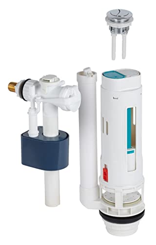 Detalle de Ensemble chasse d'eau complet - Mécanisme double chasse 3/6 litres avec robinet flotteur latéral | NT NOYON & THIEBAULT
