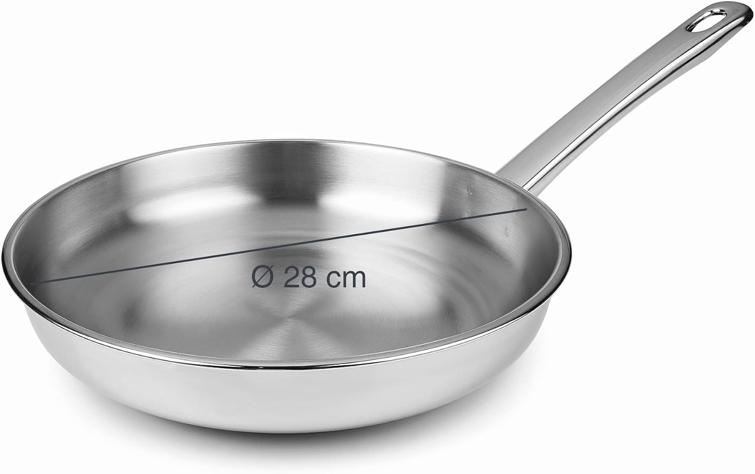 Detalle de Lacor Vitrocor patelnia ze stali nierdzewnej 18/10, 28 cm, srebrna