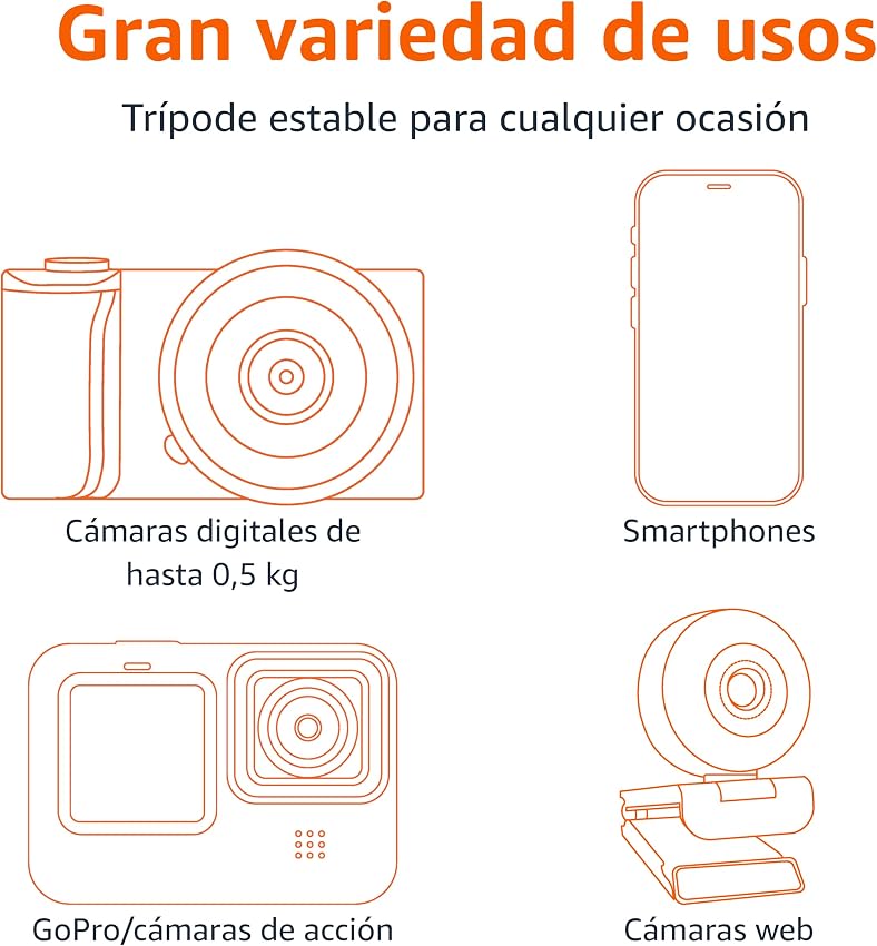 Detalle de Amazon Basics Trípode Flexible y Portátil para Smartphone