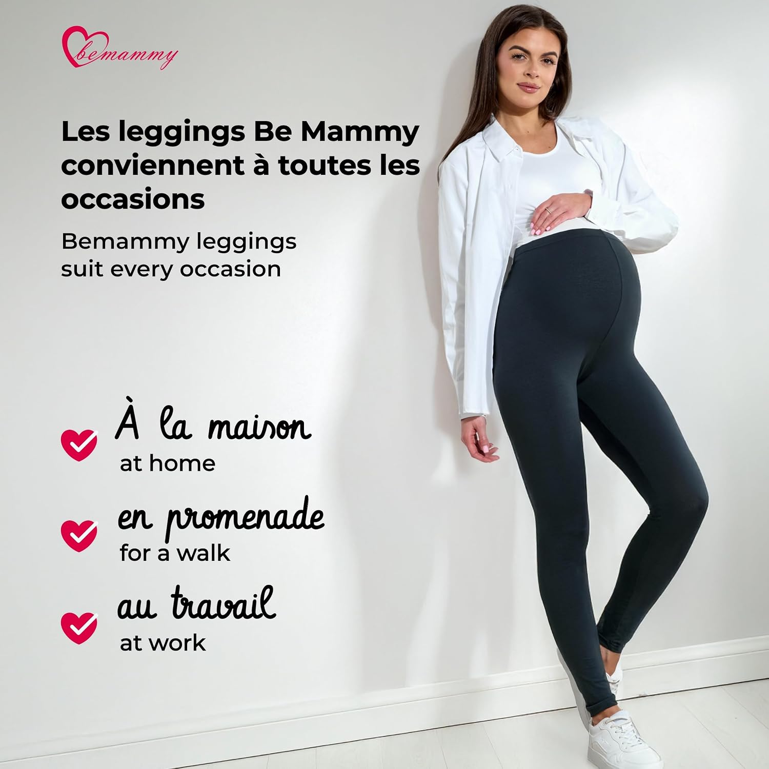 Thumbnail 5 de Be Mammy BE20-230 Legging grossesse 2 pcs