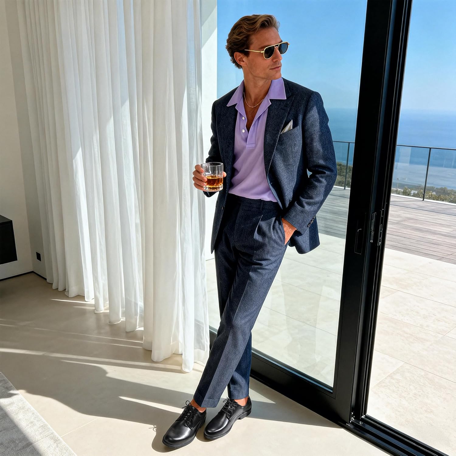 Thumbnail 1 de Bruno Marc Chaussure Homme Ville – Richelieu Oxford à lacets, élégant et polyvalent