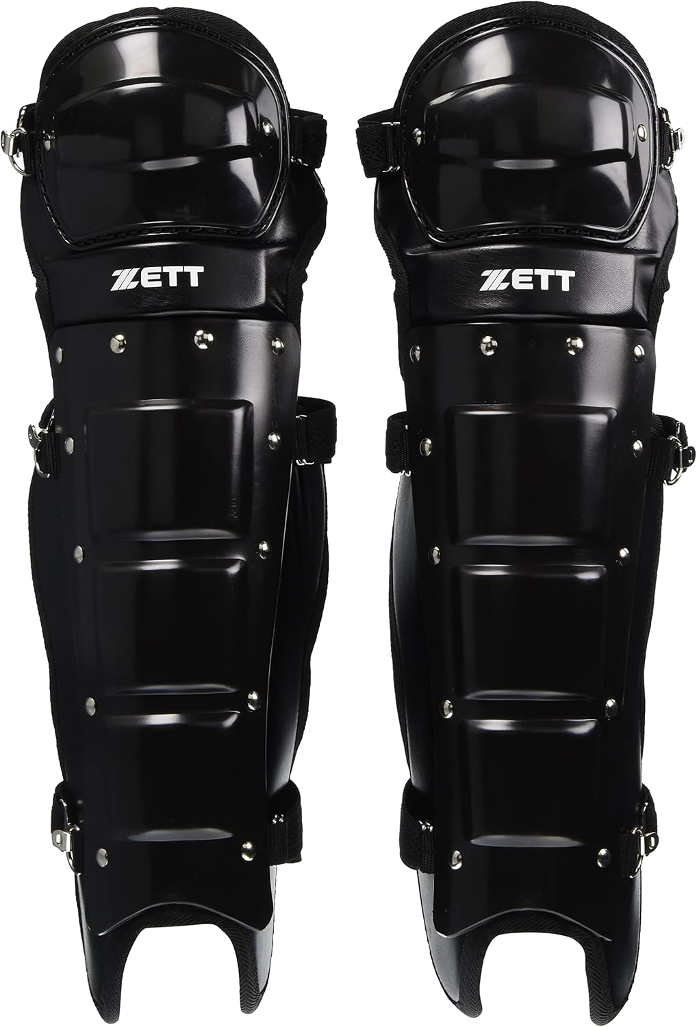 Detalle de ゼット(ZETT)BLL113A 野球審判用レガース ワンタッチバックル式 ブラック