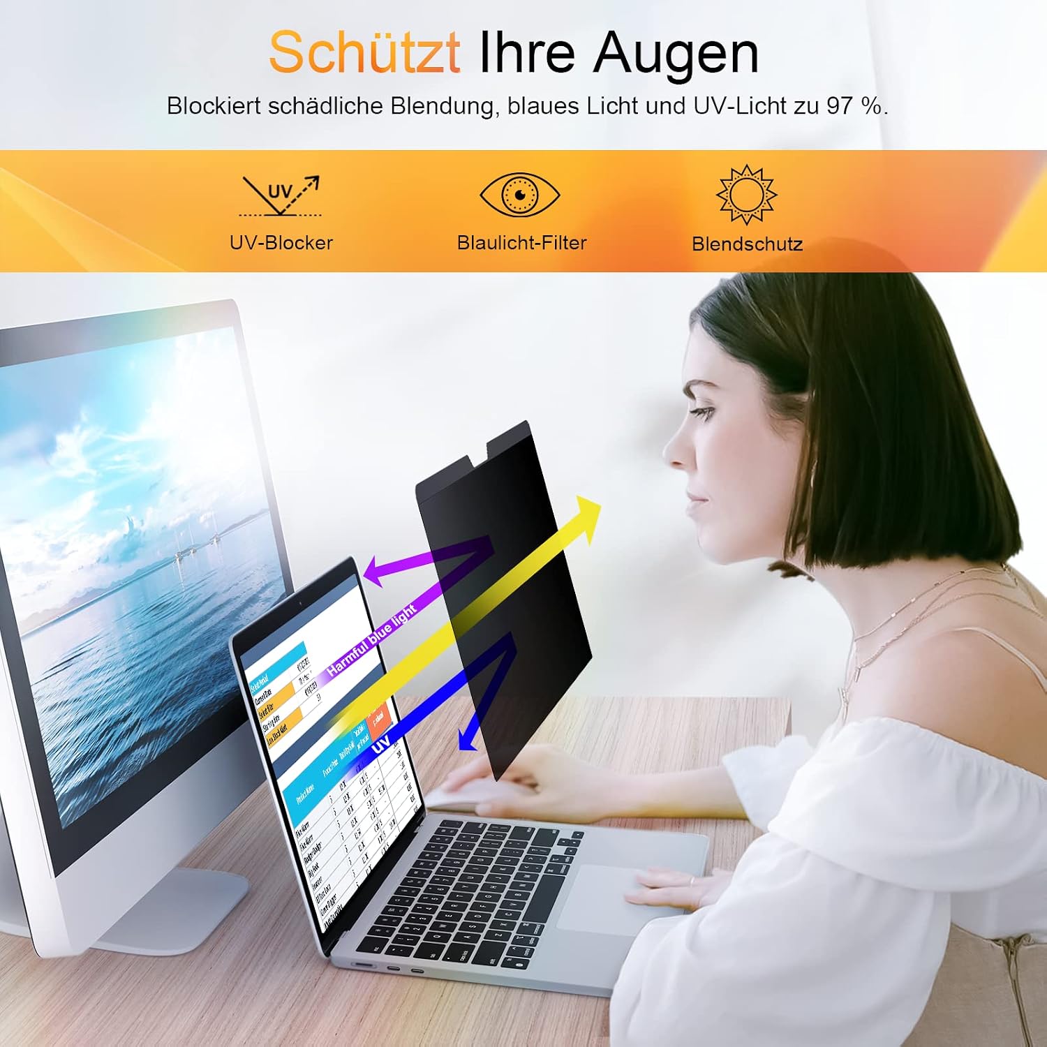 Thumbnail 4 de Mamol Blickschutzfilter für MacBook Air 13,6" (2022–2025)