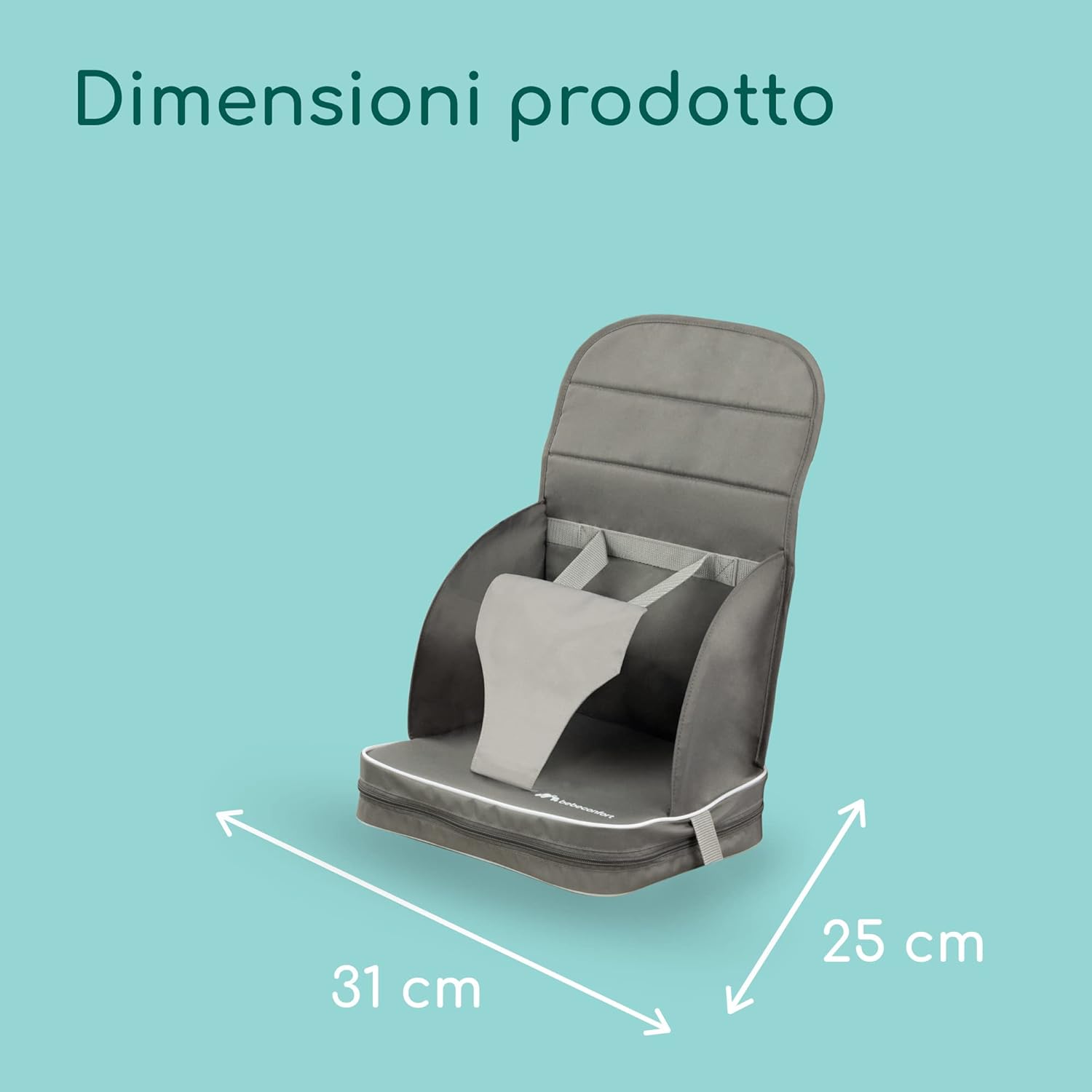 Detalle de Bebeconfort Travel Booster Rialzo Sedia Per Bambini – Viaggio leggero, imbottito e pieghevole (Grey Mist)