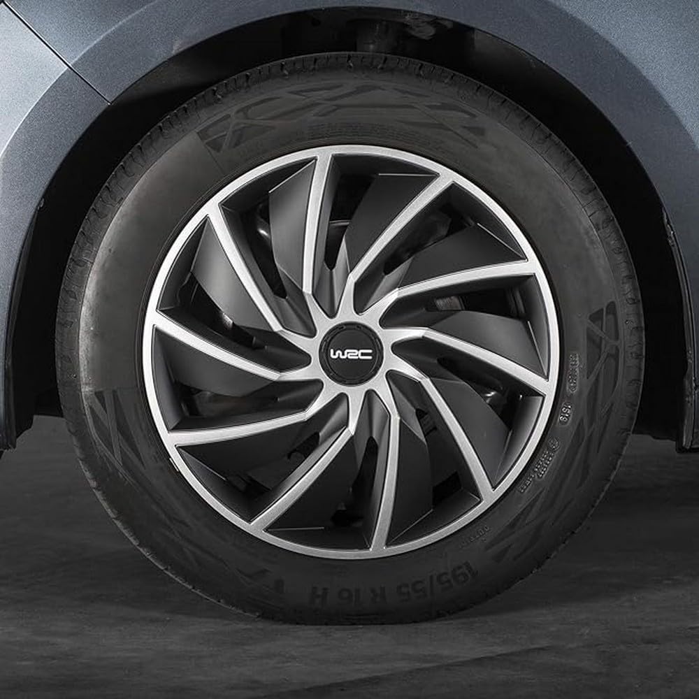 Thumbnail 3 de WRC 007598 – 4 Enjoliveurs 15" Turbo Bicolore Argent et Noir