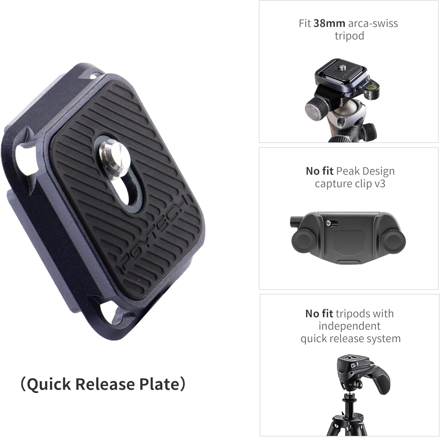 Thumbnail 2 de PGYTECH Arca-Swiss Quick Release Plate (Multi-Directional) for Sony, Canon, Nikon & most camera systems – Two Plates