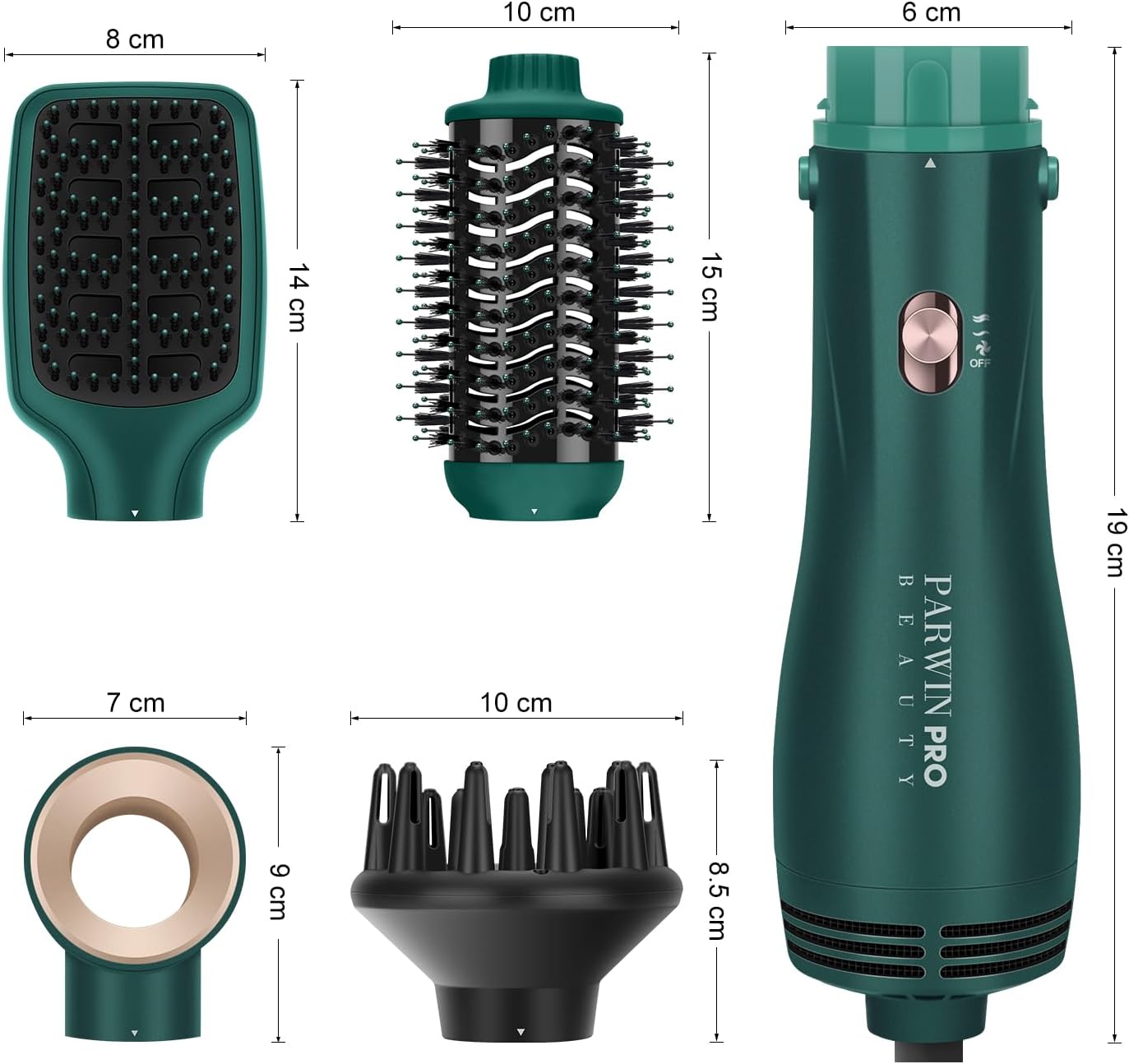 Thumbnail 5 de PARWIN PRO BEAUTY 4‑in‑1 Warmluftbürste
