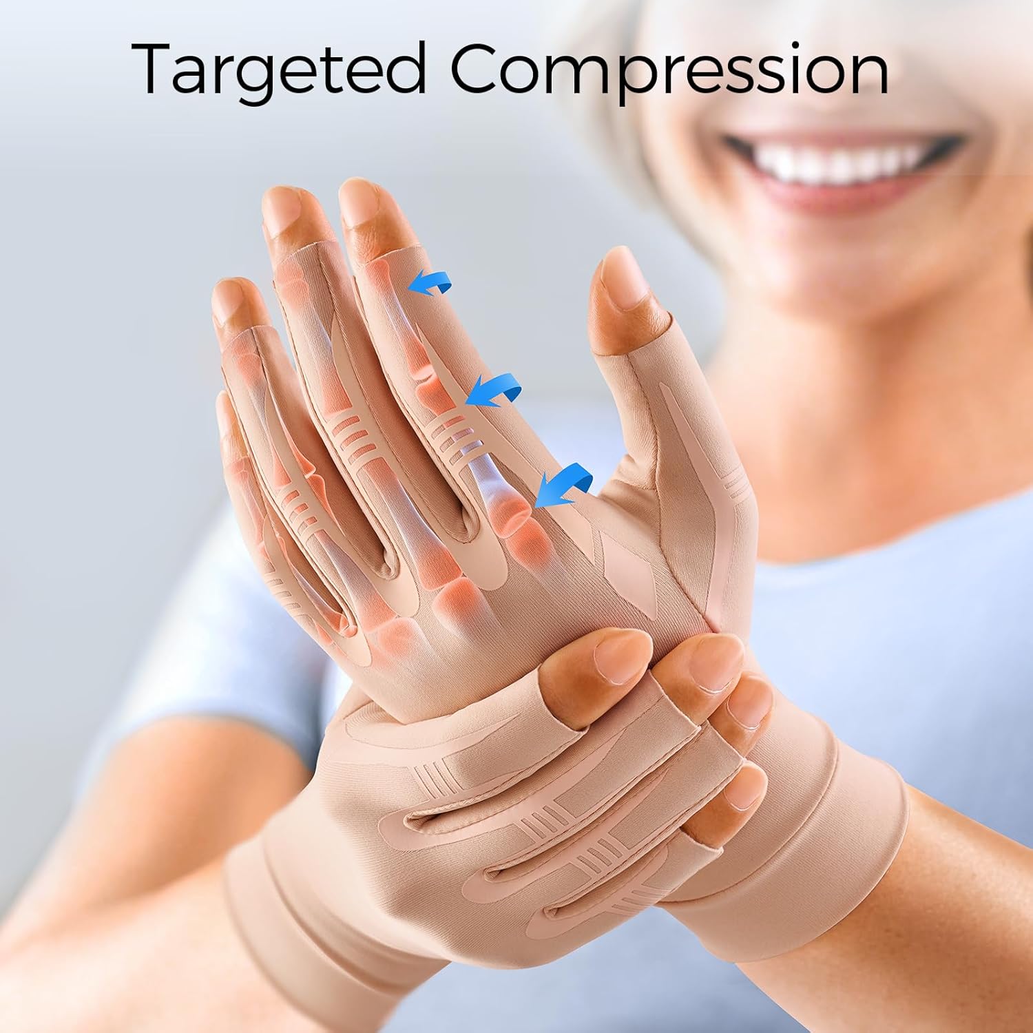 Thumbnail 2 de FREETOO Support Arthritis Gloves: Fingerless Compression for Pain Relief and Dexterity