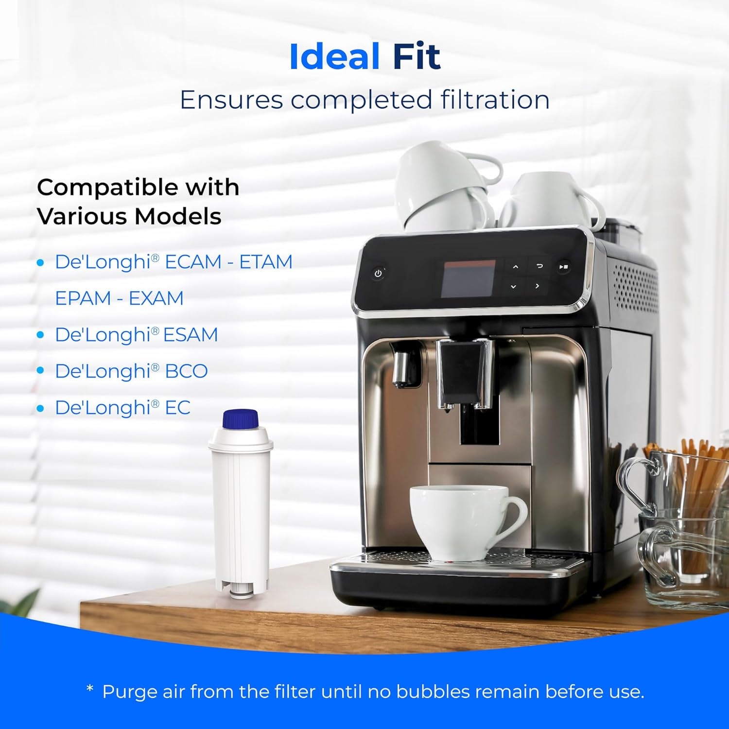 Thumbnail 3 de Waterdrop Coffee Filter replacement for De’Longhi models (DLSC002, ECAM, Eletta, Dinamica, Magnifica & more), TÜV SÜD certified