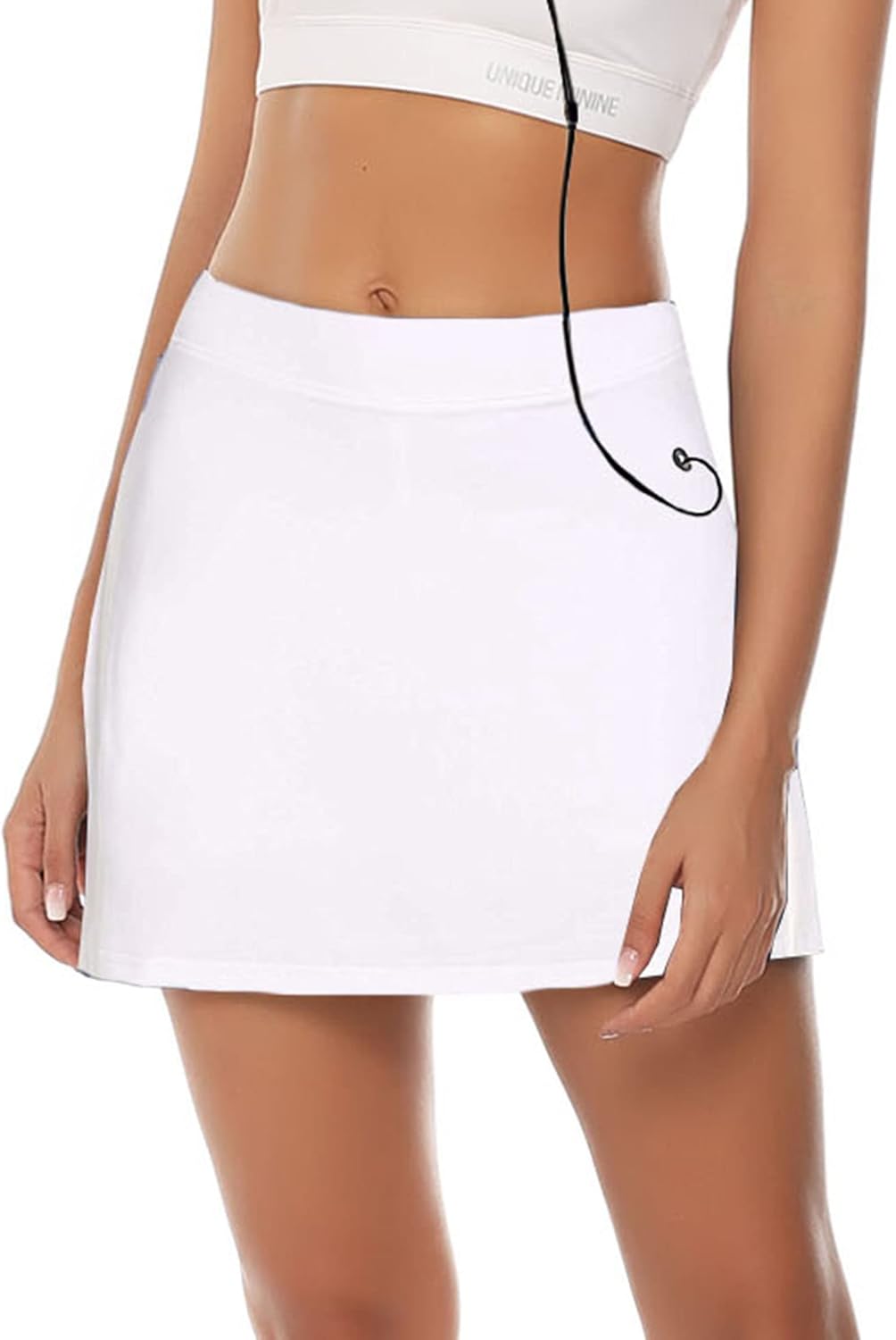 Detalle de iClosam Jupe de Tennis Femme 2 en 1 avec Short Intérieur – Respirante et Élastique