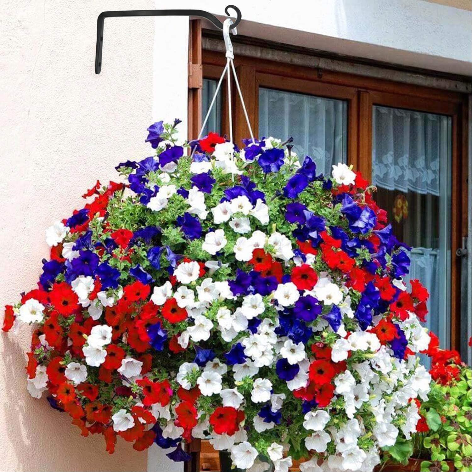 Thumbnail 6 de LOOGI Pflanzenhalterung & Blumenampelhalter aus Eisen mit Wandhaken, 25 cm – 2 Stück