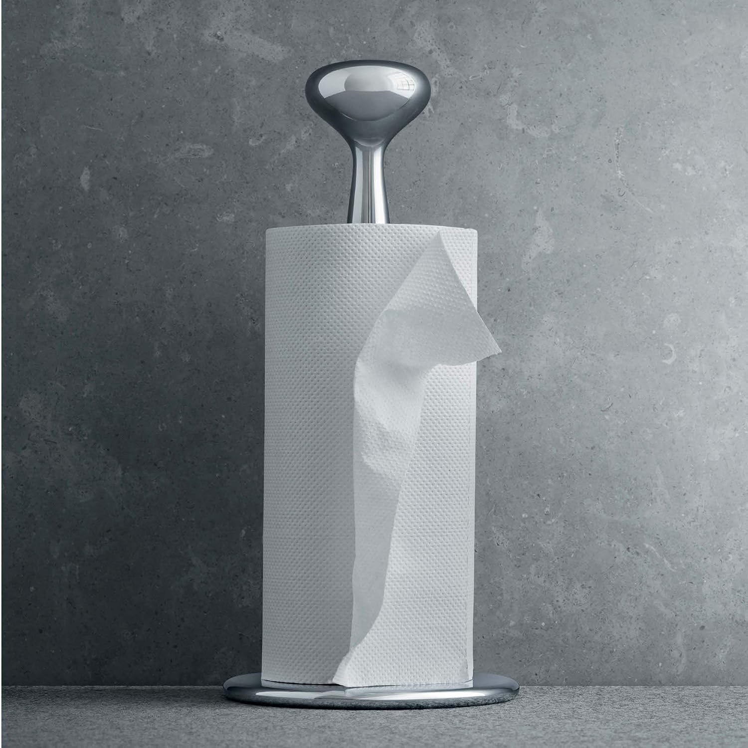 Detalle de Georg Jensen Alfredo 3586202 Stainless Steel Kitchen Roll Holder, Silver