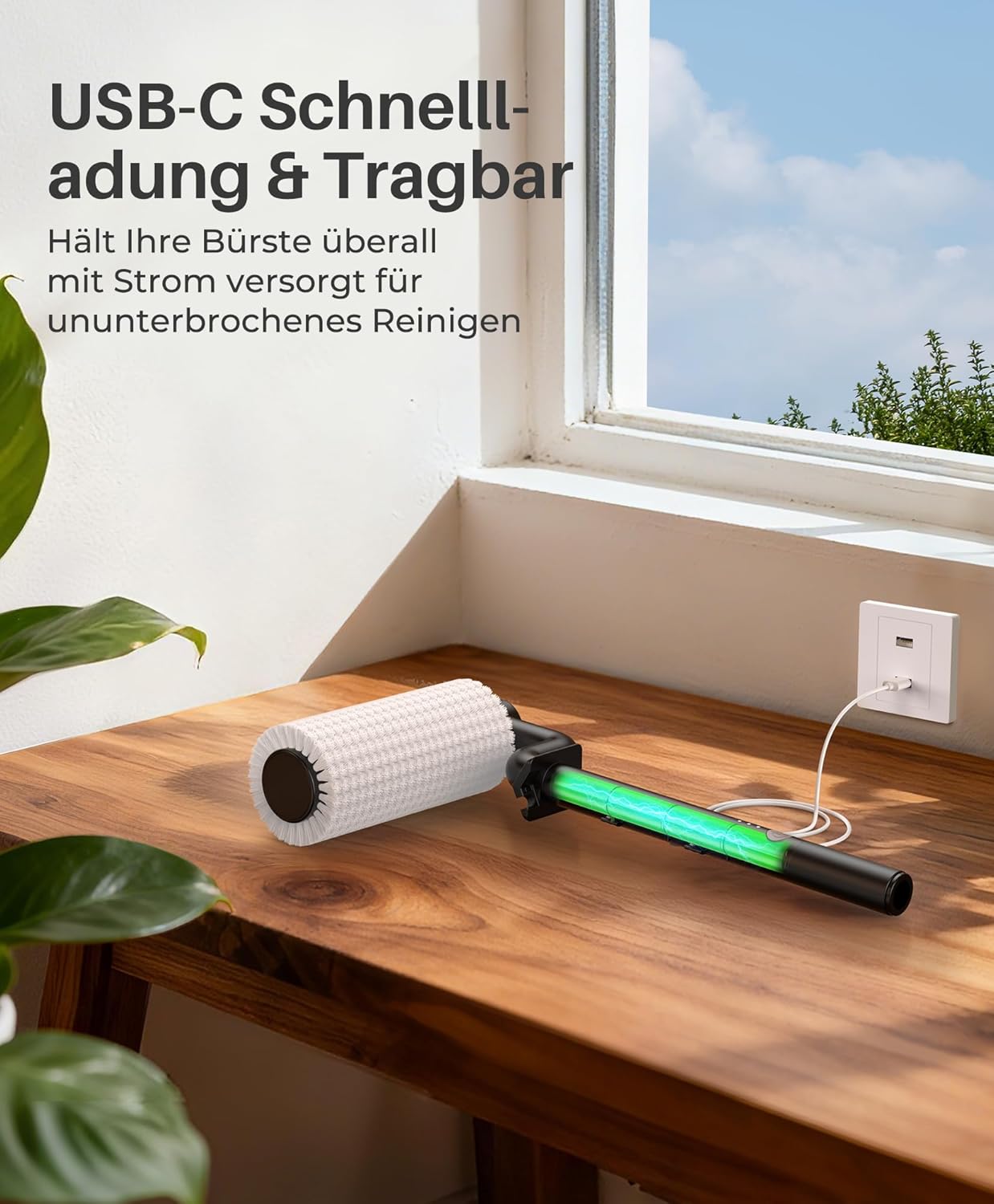 Thumbnail 4 de Lyrifine Elektrische Teleskop Waschbürste mit Wasseranschluss – 6,2 m, PV-Anlage & Fensterreinigung