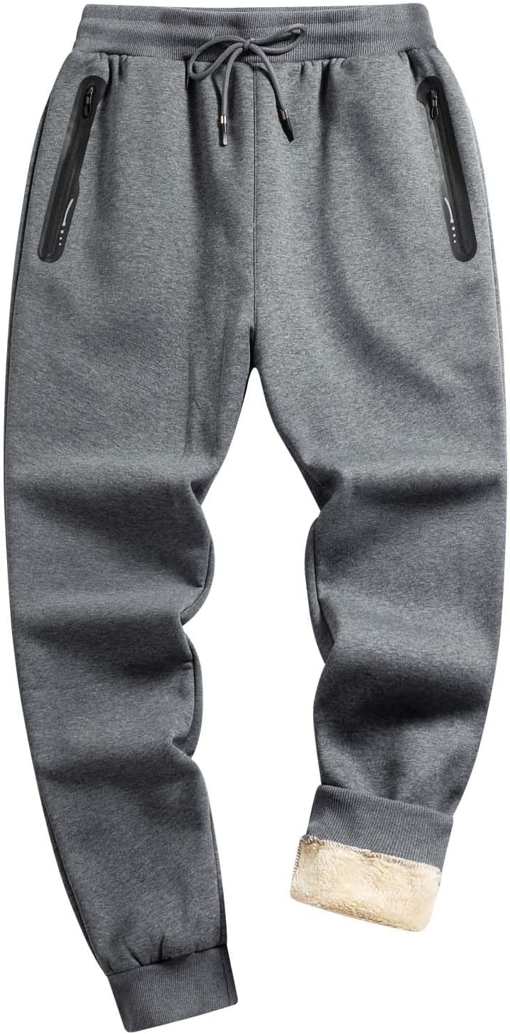 Thumbnail 3 de JustSun heren joggingbroek met fleecevoering, katoenmix en ritszakken