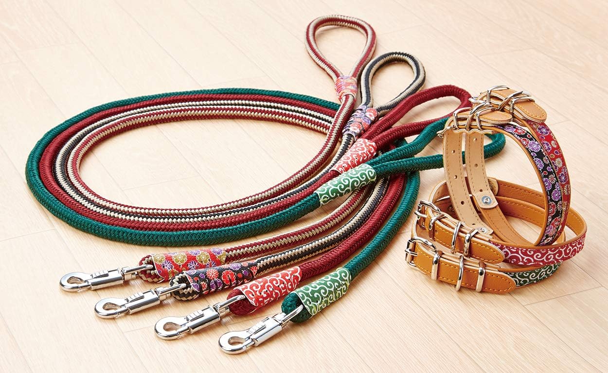 Detalle 2 de ペティオ 犬雅唐草丸紐 犬用リード グリーン 10mm・長さ120cm
