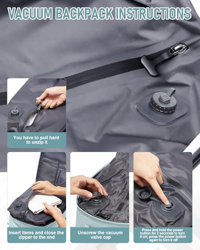 Thumbnail 8 de SZLX Sac à Dos Sous Vide Voyage 40x30x20 avec pompe – bagage cabine 40x30x20, compartiment ordinateur et chaussure