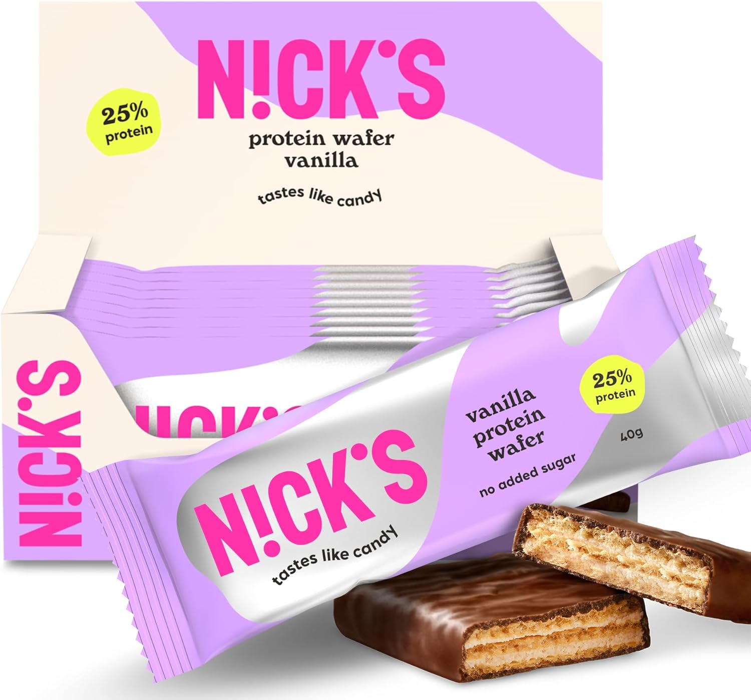 Detalle de NICKS Barre protéinée Vanille 25% protéines 40 g