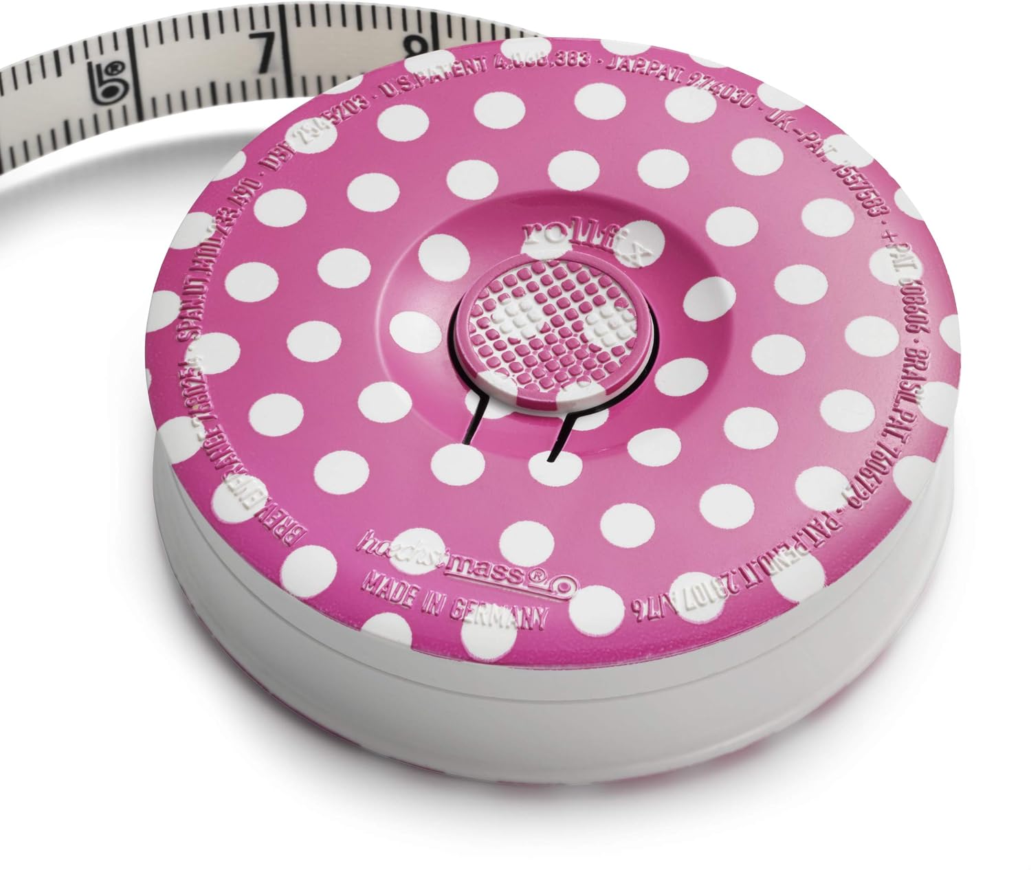 Detalle de Prym PRYM_282714-1 Love rolcentimeter 150 cm, roze/wit, zelfoprollend