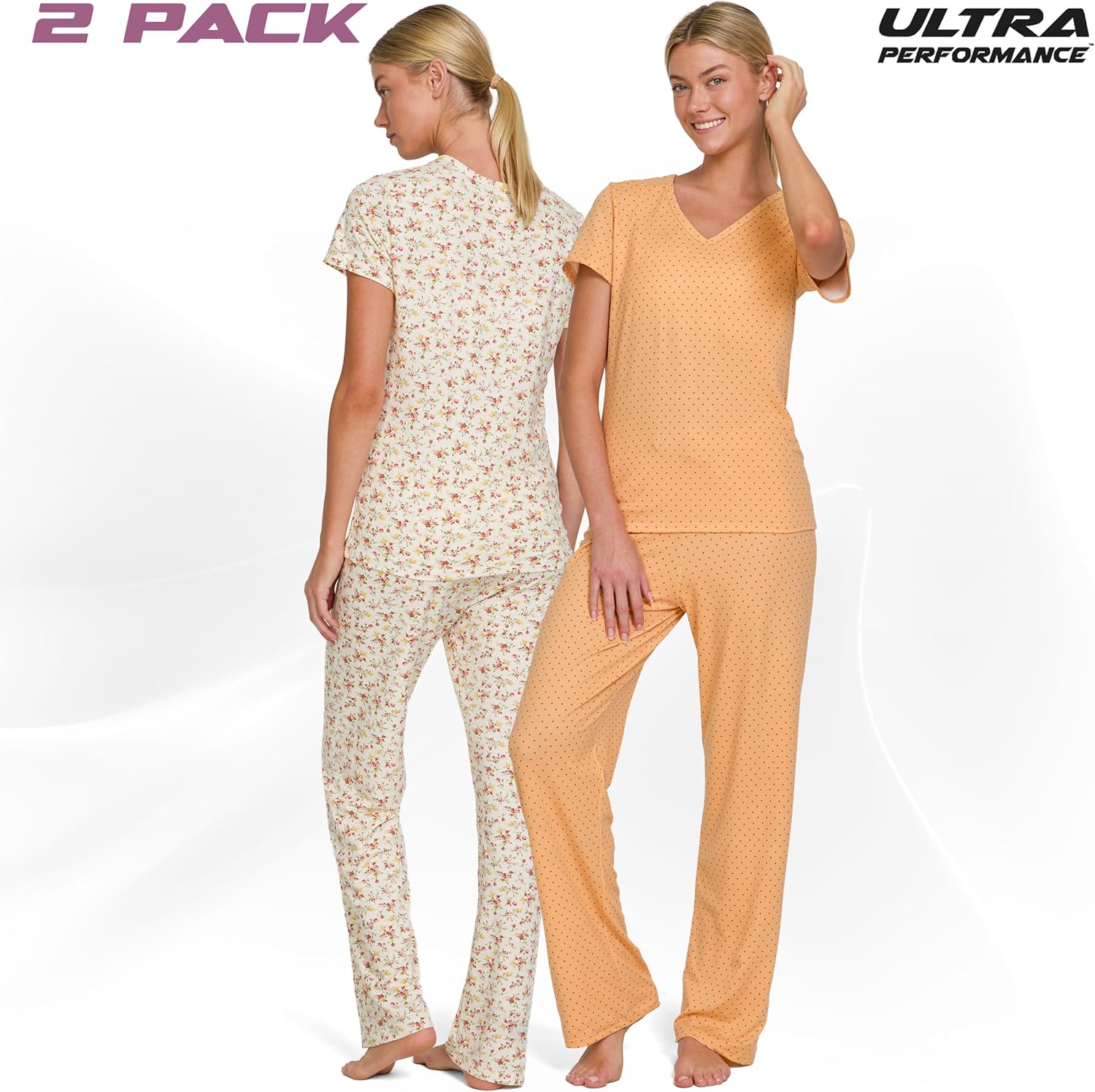 Thumbnail 2 de Ultra Performance 2 Pack Womens PJ Pajama Sets — Soft, Relaxed Two-Piece Lounge Outfit