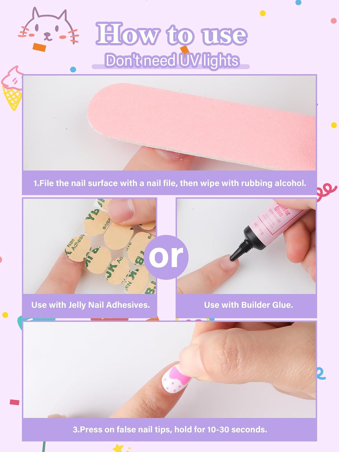 Thumbnail 5 de EBANKU 168-piece Kids Press on Nails