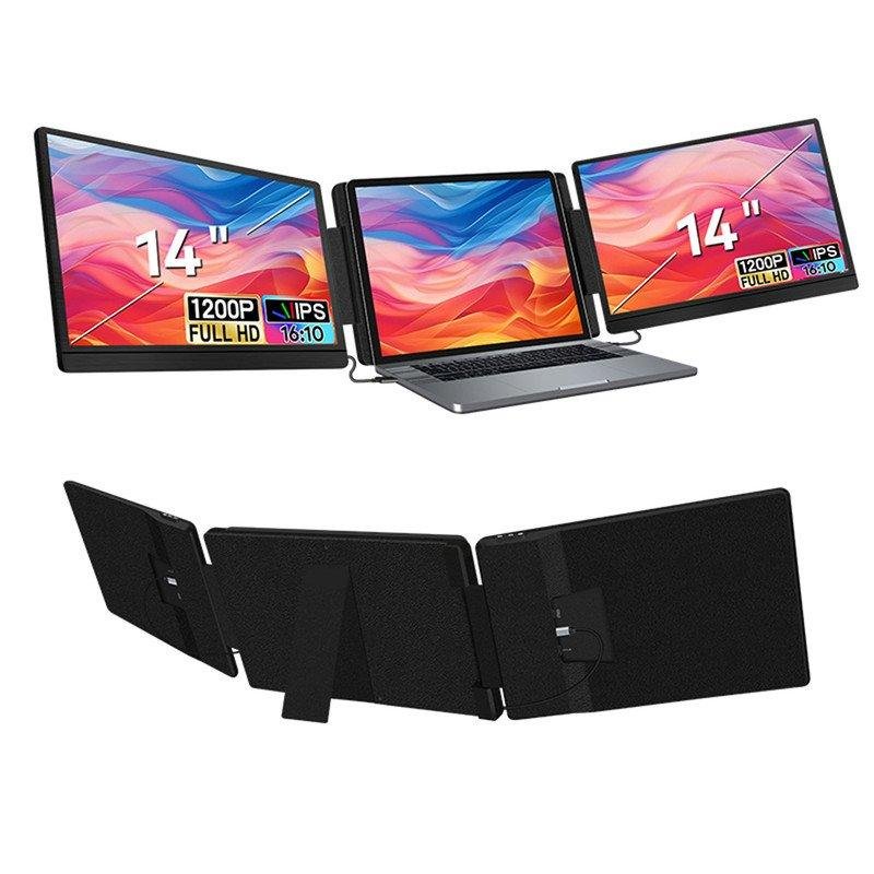 Detalle de Monitor FOPO S7 14" FullHD+ IPS, doble pantalla plegable y USB-C/HDMI