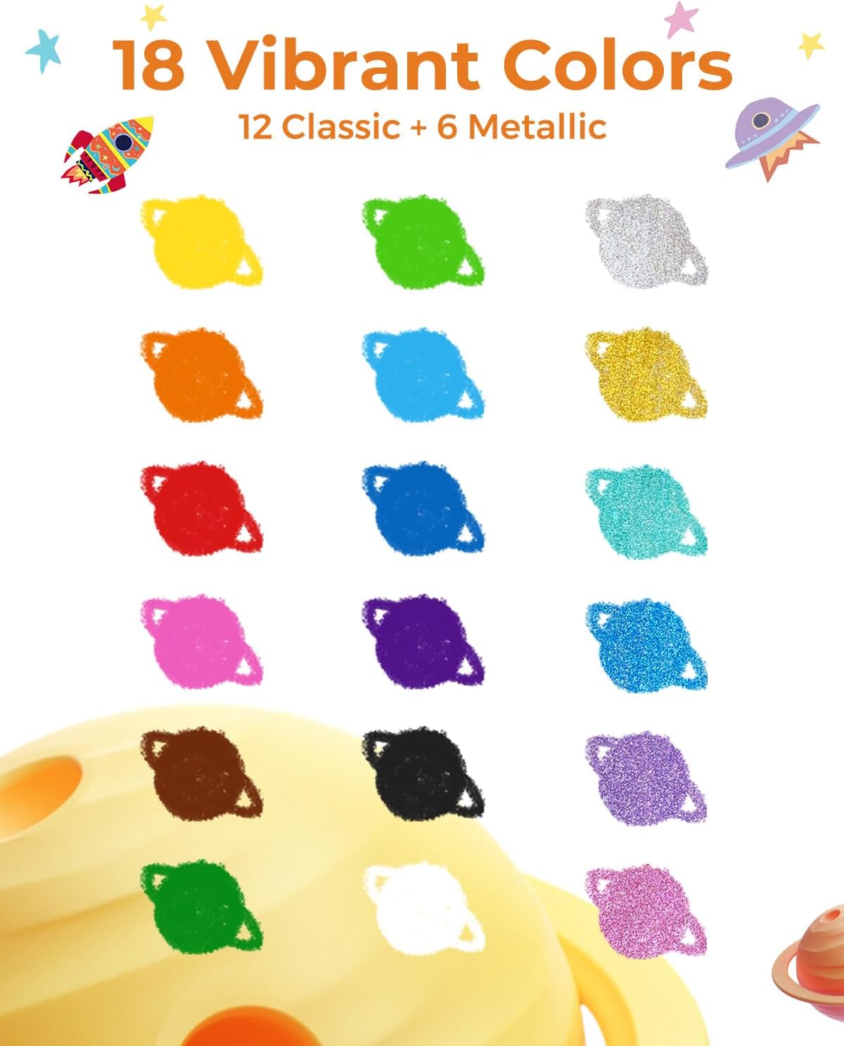 Thumbnail 1 de JUPITEARTH rocket crayons 18 colours