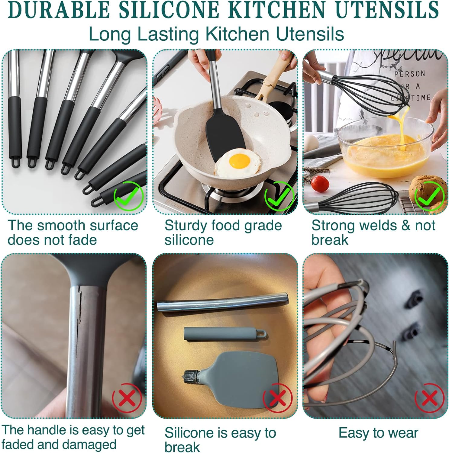 Detalle de Umite Chef 15pcs Silicone Cooking Set