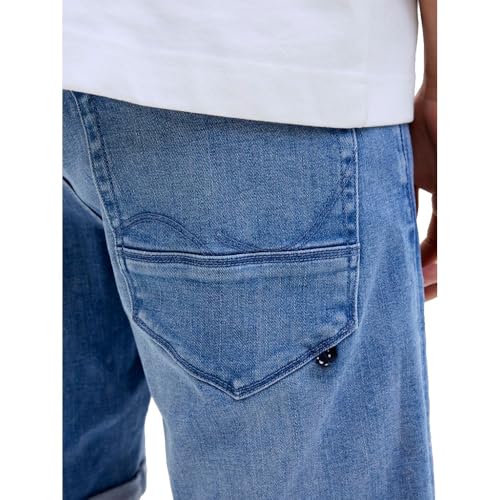 Detalle de JACK & JONES Shorts para hombre - Blue Denim, ajuste regular, pack Am 318, talla L