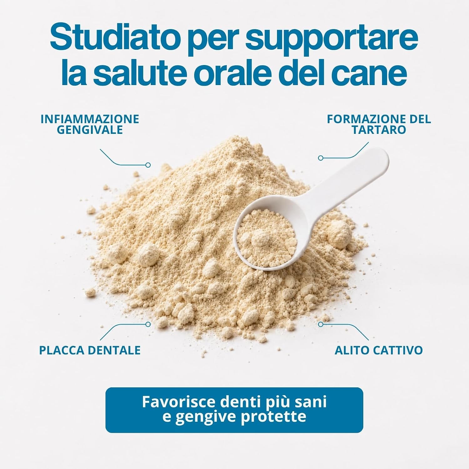 Detalle de Sciogli Tartaro Denti Cane 180g – Polvere Dentale 3-in-1 per Igiene Orale e Benessere di Gengive