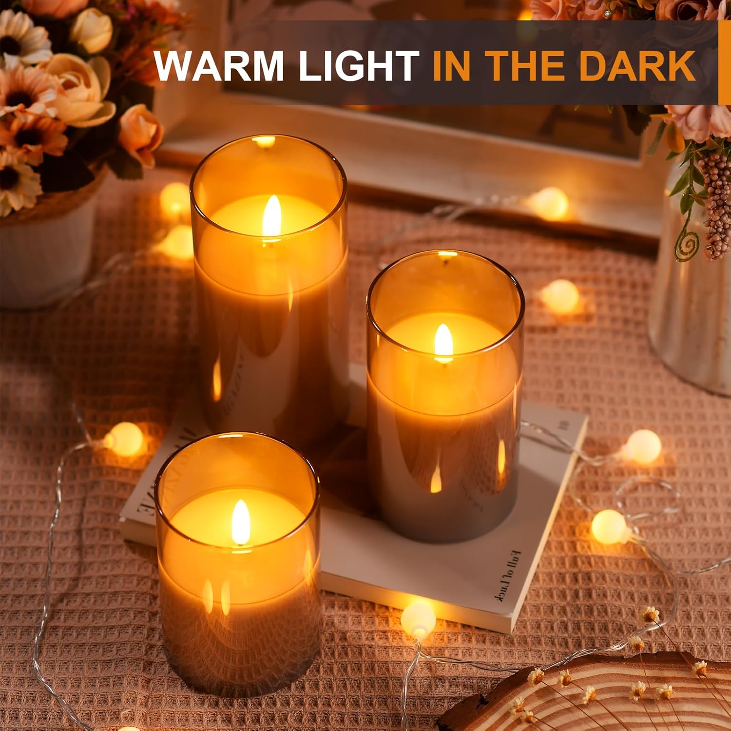 Detalle de Tyawon Flameless LED Candles, 3-Pack