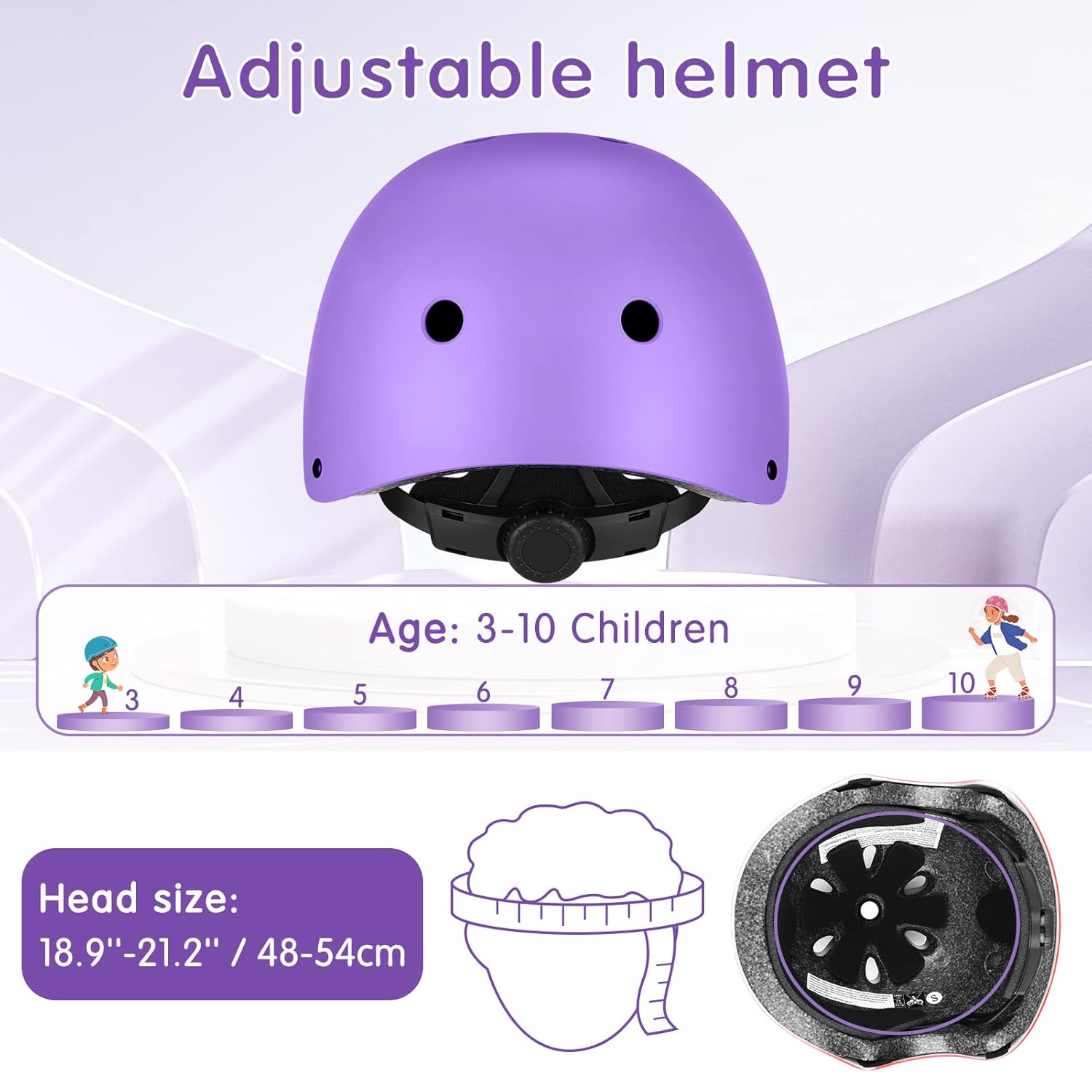 Thumbnail 3 de Kit Protection Roller Enfant (casque + genouillères/coudières/poignets) 3 à 10 ans