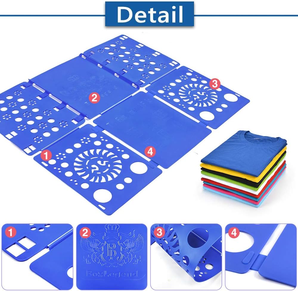 Thumbnail 2 de BoxLegend V3 Plieur de vêtements pour T-shirts, chemises et linge (enfants & adultes) – Bleu