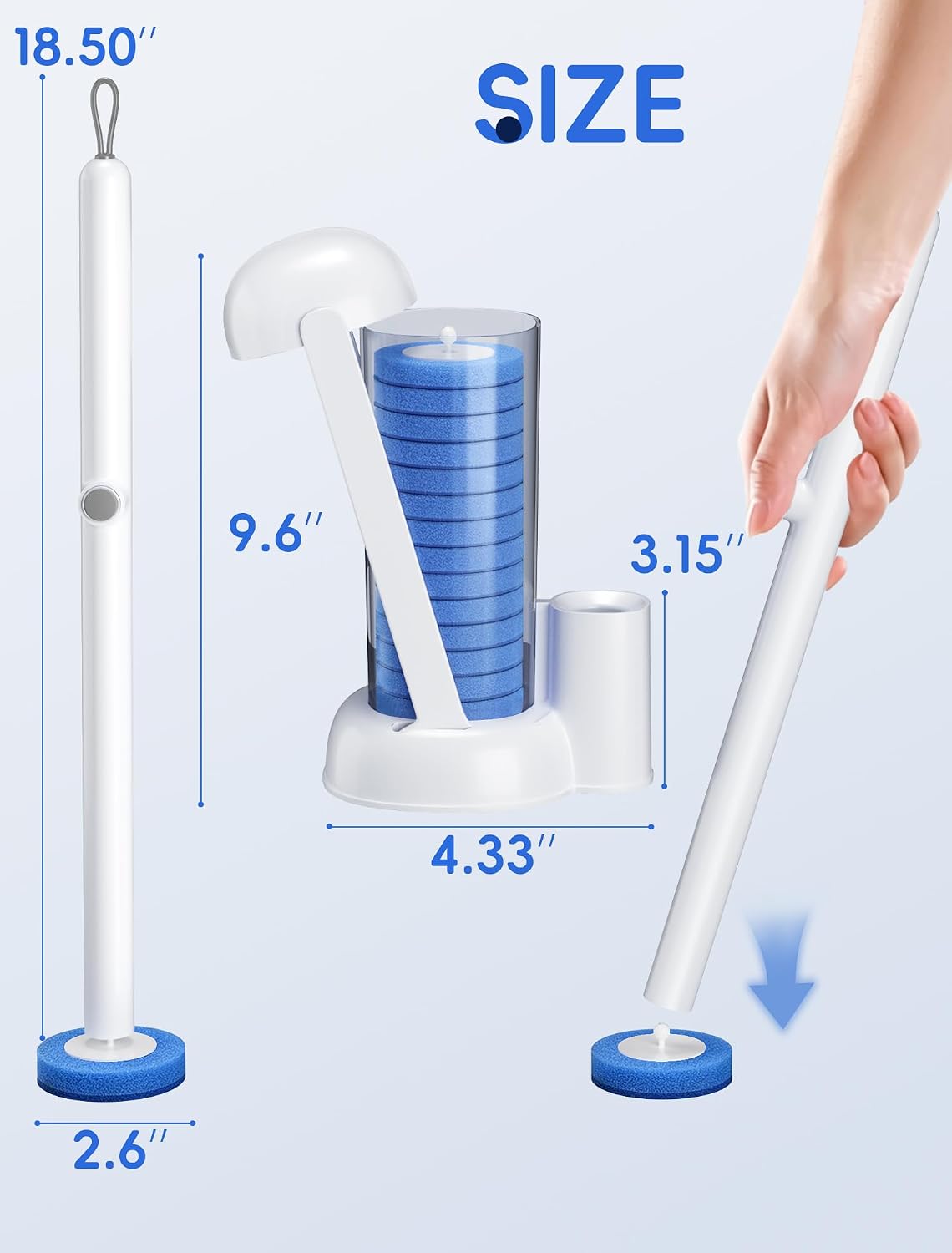 Thumbnail 6 de LEGUO Disposable Toilet Brush System with Lift-to-Open Refill Case