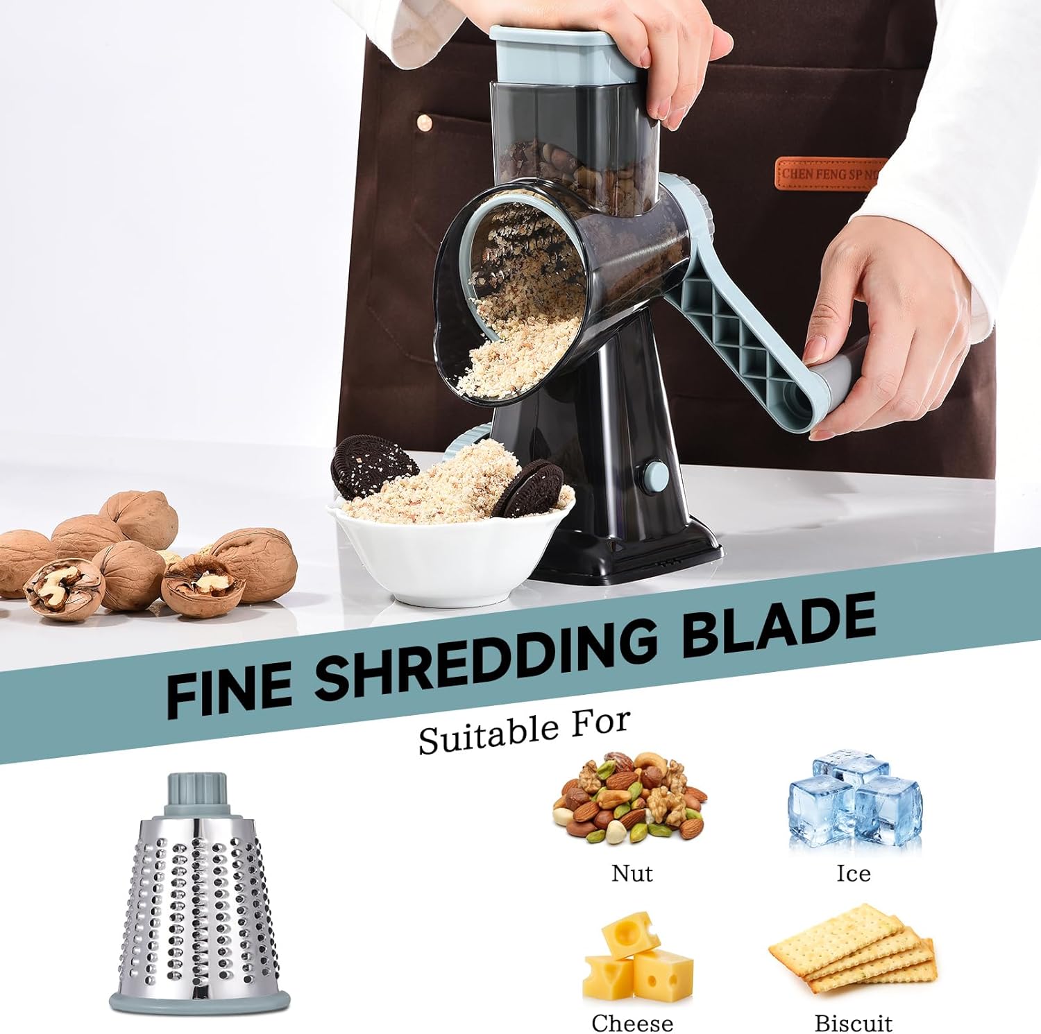 Thumbnail 4 de Ziweaye Rotary Cheese Grater with Handle
