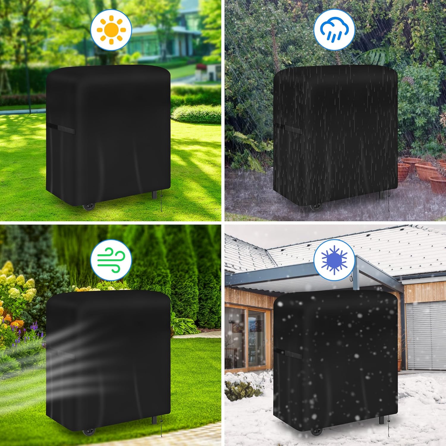 Thumbnail 5 de Yimomoyi Waterproof Barbecue Cover (Oxford 420D) for Large Gas Grills – 77x70x110cm