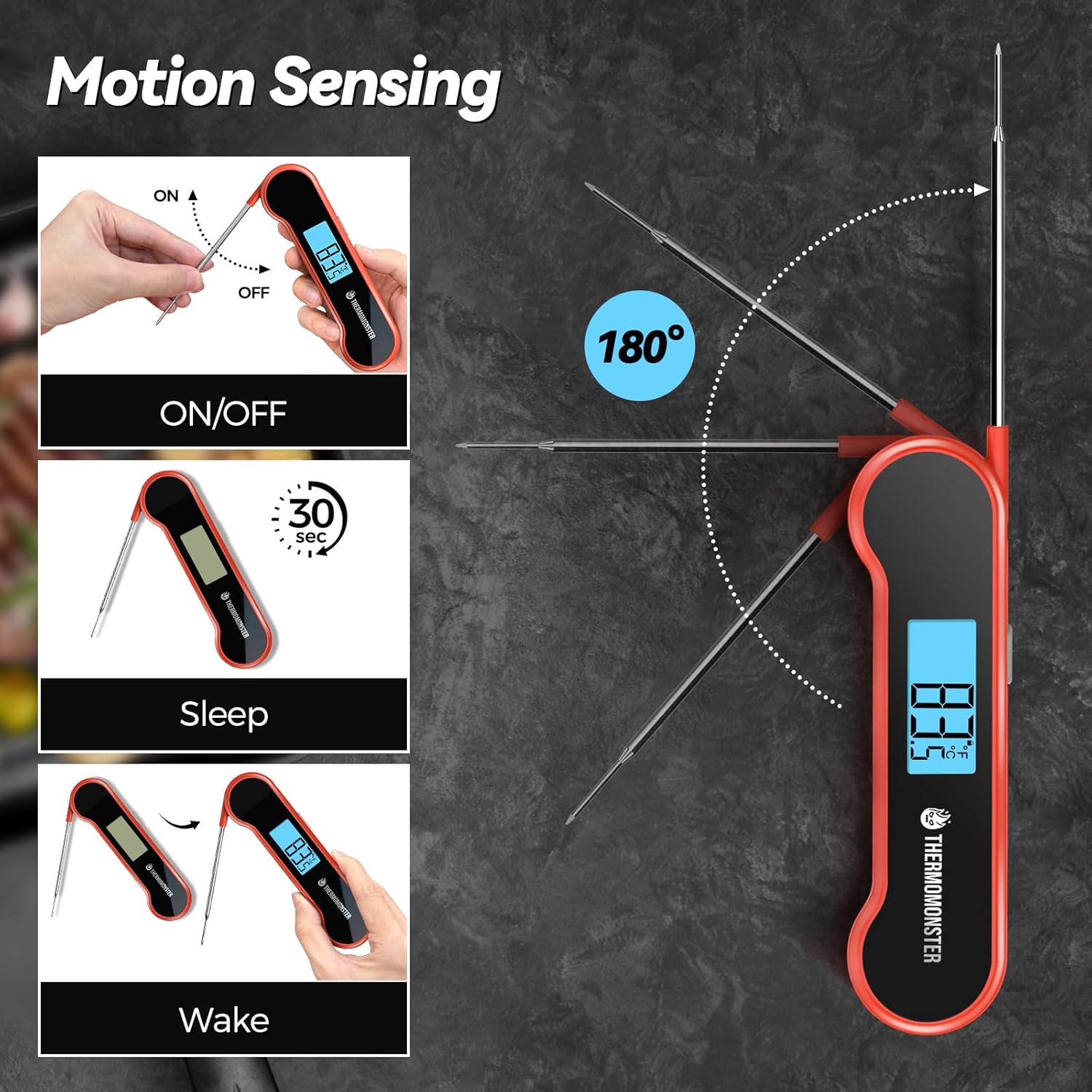 Thumbnail 5 de 0.5 Sec Instant Read Meat Thermometer ±0.5°F 🍖