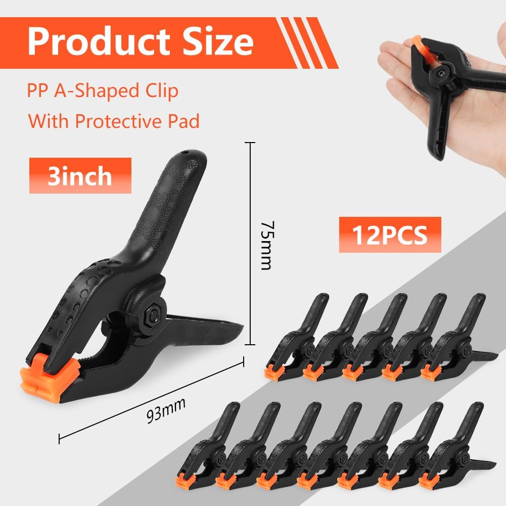 Thumbnail 1 de OSDUE P2-3INCHAZJ240731-FBA veerklemmen, set van 12, 7,6 cm