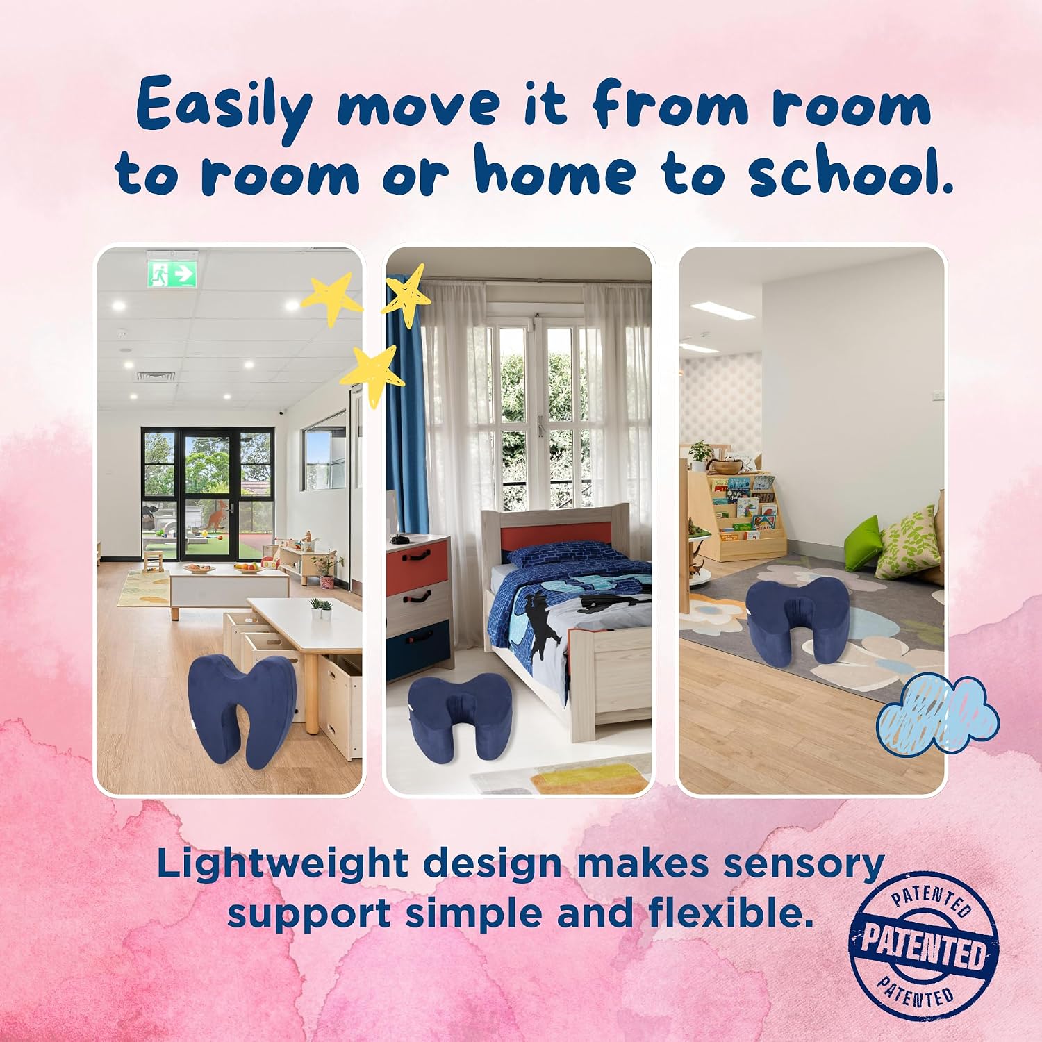 Thumbnail 4 de TED KANGAROO Sensory Soft Squeeze Seat for Kids, Rocking Design, Washable Cover