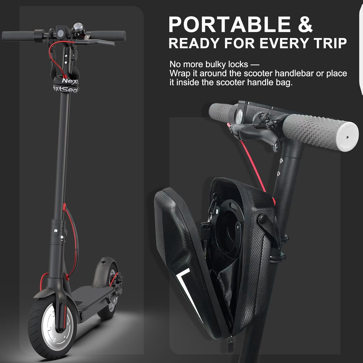 Thumbnail 5 de NextSeal E Scooter Schloss – Hochsicheres Handschellen‑Kettenschloss mit 90 cm Länge und praktischer Aufbewahrungstasche