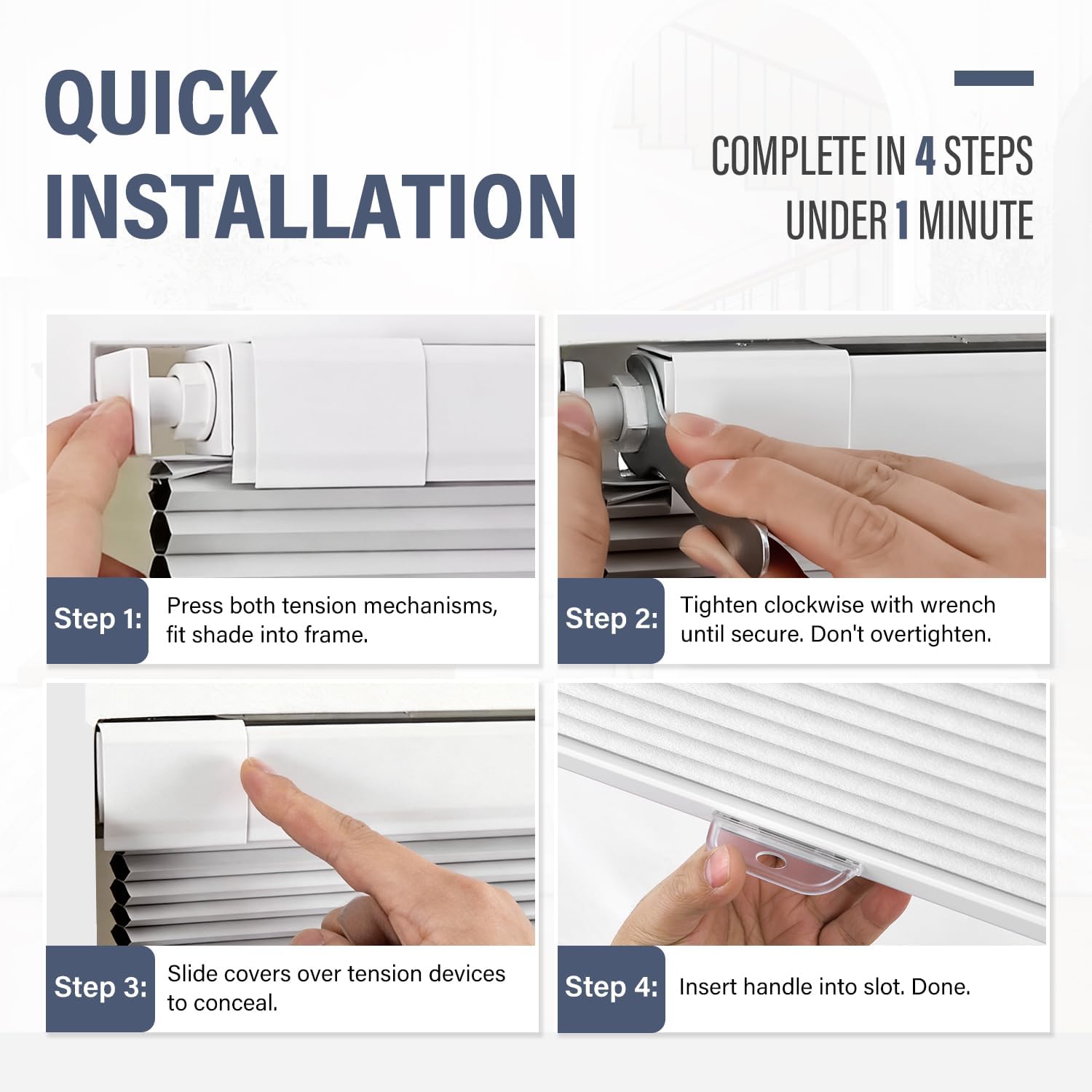 Thumbnail 6 de AOSKY Blackout Cellular Shades 34" W x 48" H
