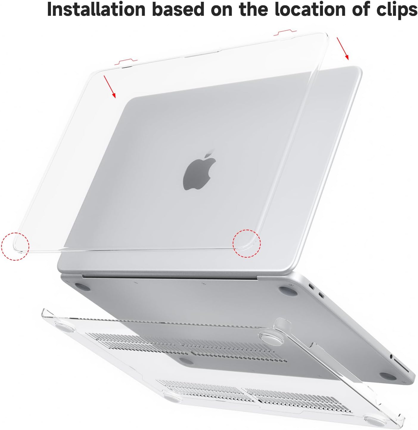 Detalle 1 de eleger Crystal Clear hard shell case for MacBook Neo 13 inch (A18 Pro, 2026) with crystal-transparent protection