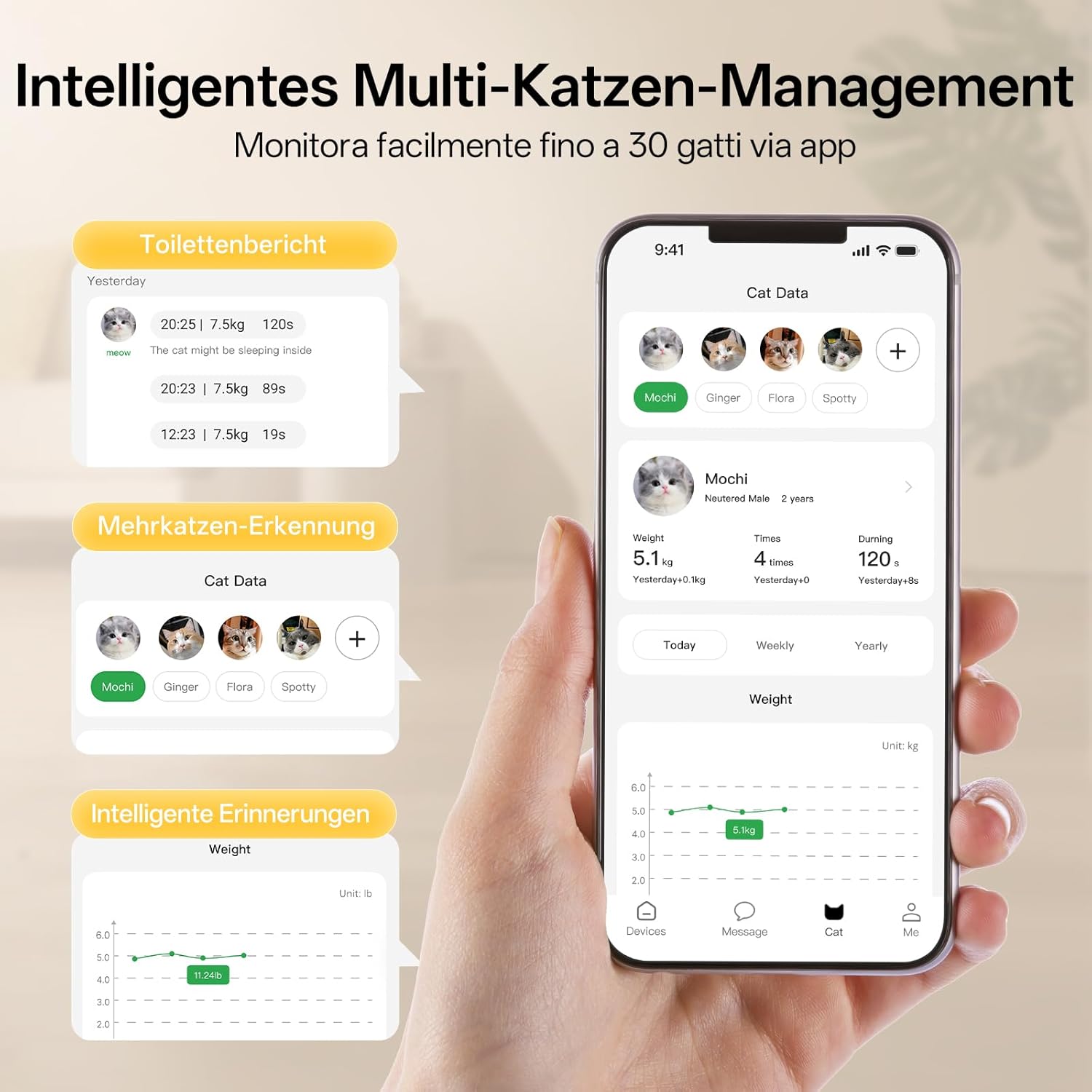 Thumbnail 3 de UBPET XXXL Lettiera Gatto Autopulente 106L