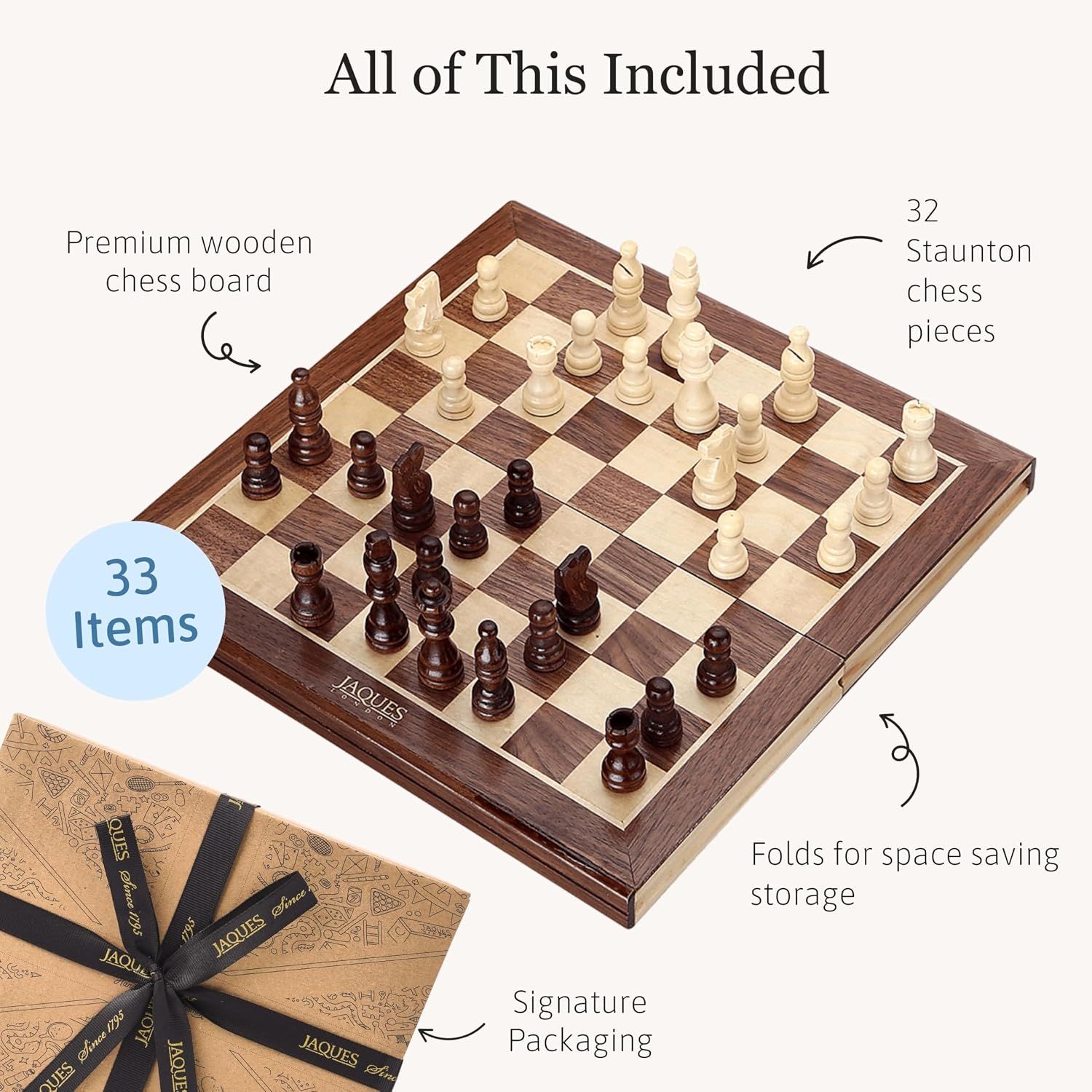 Detalle 2 de Jaques of London Wooden Chess Set ♟