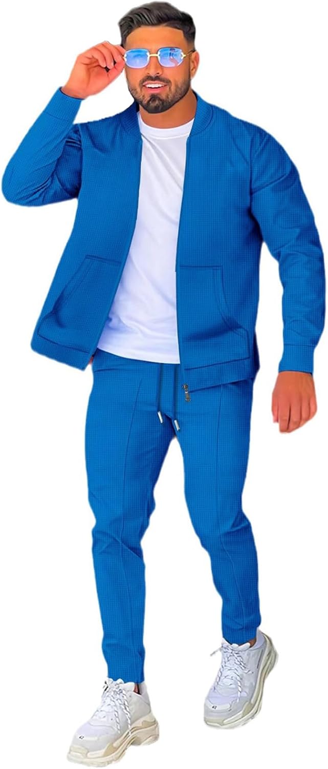 Thumbnail 6 de DONYKARRY men’s lightweight tracksuit set (2-piece) with baseball collar jacket & zip pockets